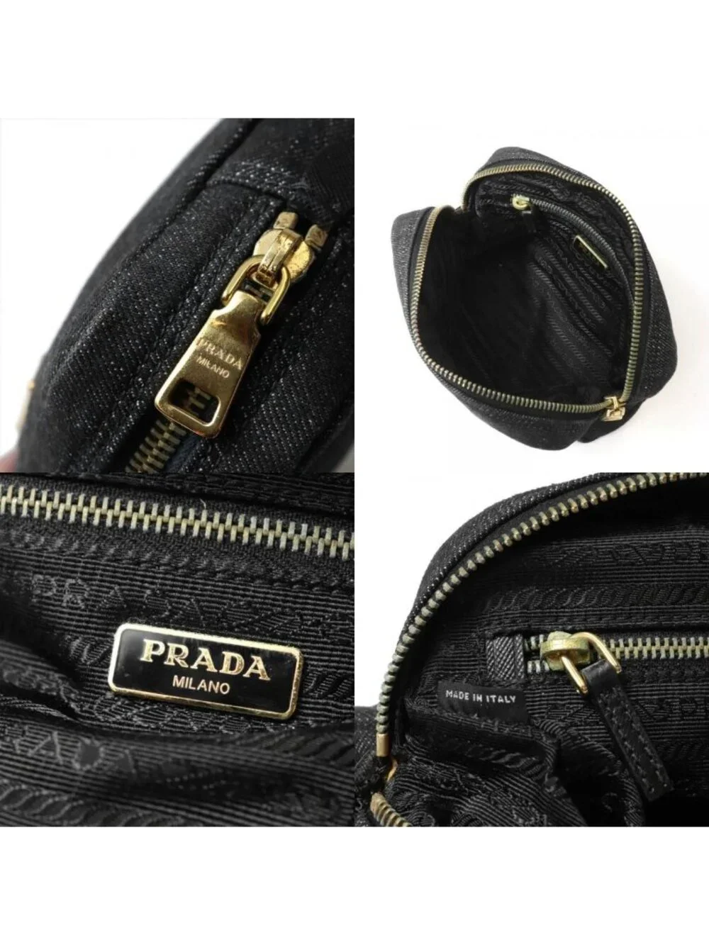 Prada Pouch Denim Black